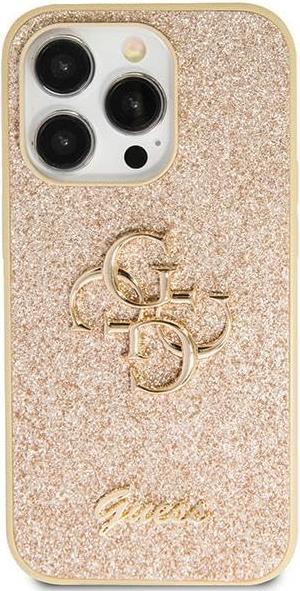 Productafbeelding Guess GUHCP13XHG4SGD iPhone 13 Pro Max 6,7" złoty/goud hardcase Glitter Script Big 4G (Apple iPhone 13 Pro Max)