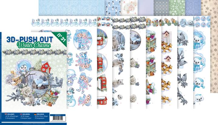Actual product image Card Deco Essentials 3D Punch Book "Winter Charm (16 x)