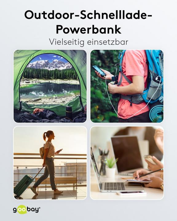 Actual product image Goobay QC/PD Solar (20000 mAh, 18 W, 74 Wh)
