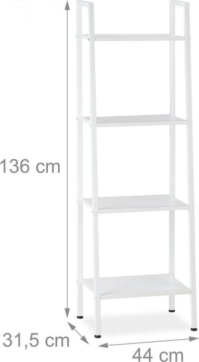 Actual product image Relaxdays Bookcase with 4 Shelves (44 x 31.5 x 136 cm)
