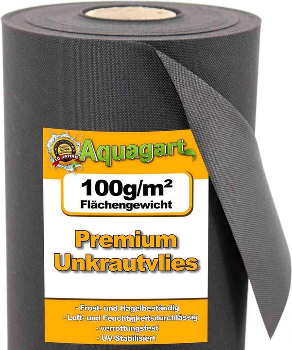 Immagine prodotto Aquagart 35m² Gartenvlies Unkrautvlies Mulchvlies 100g 1,4m br.