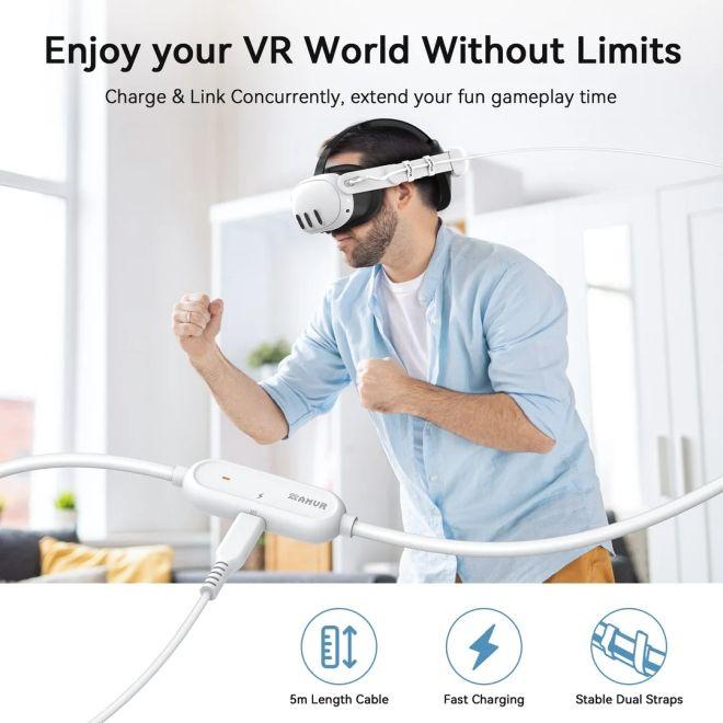 Produktbild AMVR Meta Quest 3 / 3S VR Link Kabel mit 36W Ladeleistung