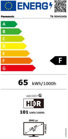 Energy Label Panasonic Led-Tv UHD (50", LCD)