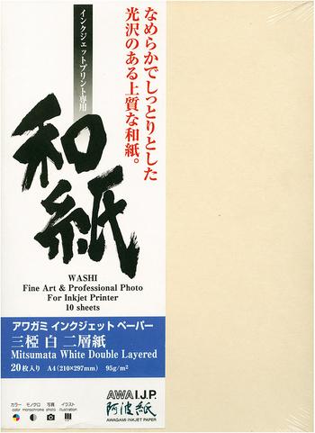 Actual product image Awagami AIP Mitsumata Wh. Double L. A3  10 Sheets (A3+)
