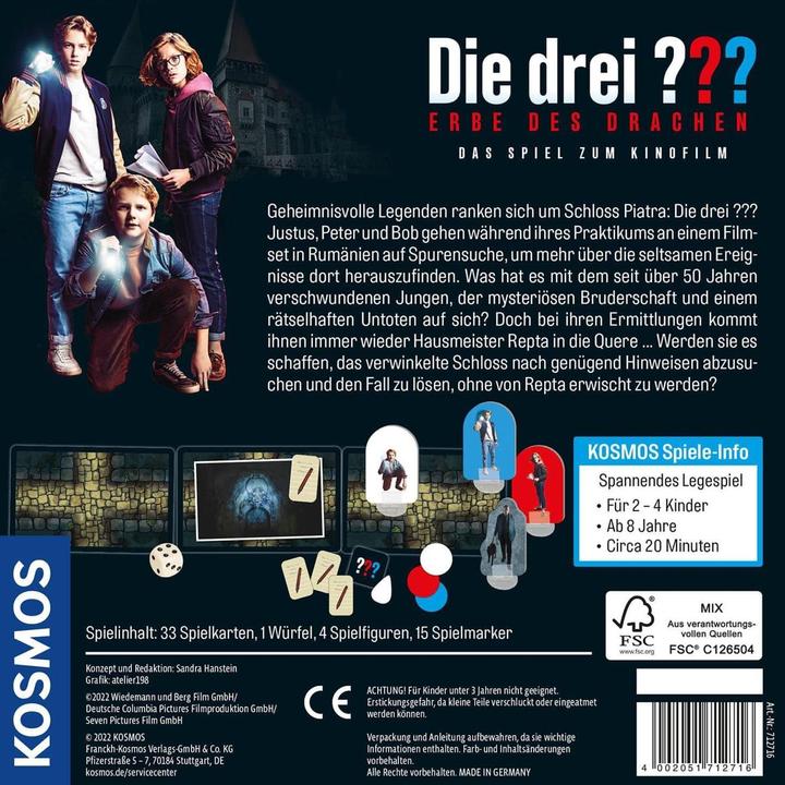 Actual product image Kosmos The Three??? Heir to the Dragon Game for the (German)