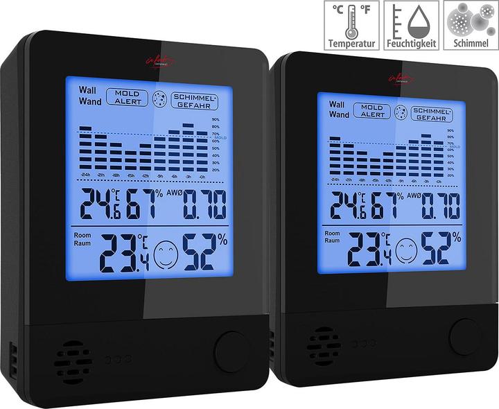 Immagine prodotto Infactory Set di 2 termometri e igrometri 2in1