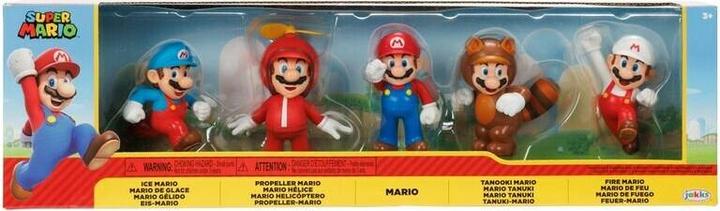 Image du produit Jakks Pacific Super Mario Figurines Mario Pack de 5 6,5 cm