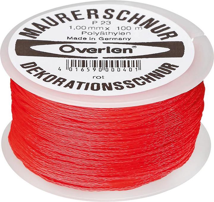Produktbild HP Autozubehör Maurerschnur Länge 100 m Ø 1 mm 15 kg Polyethylen rot (100 m)