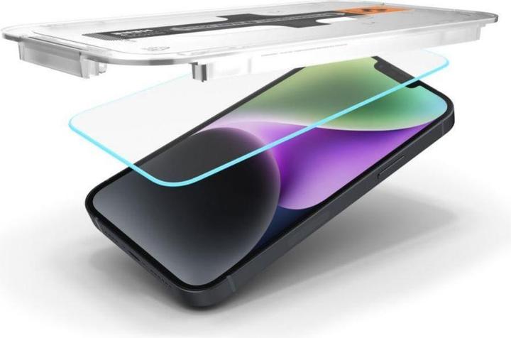 Produktbild Spigen Gehärtetes Glas GLAS.tR ez Passend für Apple iPhone 13 (1 Stück, Apple iPhone 13 Pro, Apple iPhone 13, Apple iPhone 14, Apple iPhone 16e)