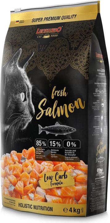 Produktbild Leonardo Cat Food Trockenfutter Fresh Lachs, 4 kg (Adult, 1 Stk., 4000 g)