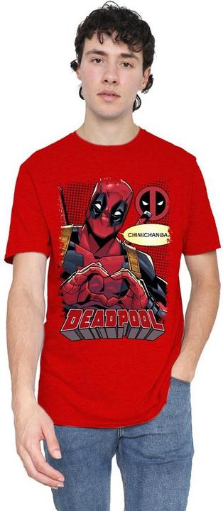 Actual product image Deadpool Unisex Adult Chimichanga Heart T-Shirt (XXL)