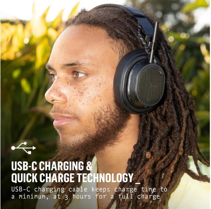 Produktbild House of Marley On Ear-Bluetooth-Kopfhörer Exodus mit Active Noise Control (ANC, 30 h, Kabelgebunden, Kabellos)