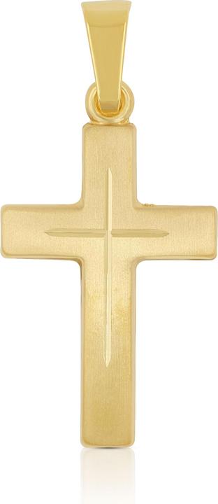Produktbild Muau Pendant cross yellow gold 750, 25x12mm (750/18K Gelbgold)