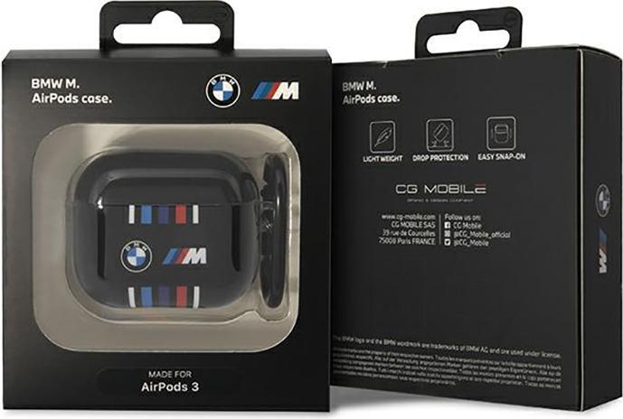 Immagine prodotto BMW BMA322SWTK Cover per AirPods 3 gen in nero/zarny Linee colorate multiple (Manicotto per cuffie)