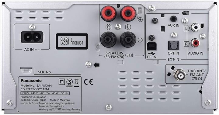 Productafbeelding Panasonic SC-PMX94 (CD Speler, Bluetooth, 2x 60 W)