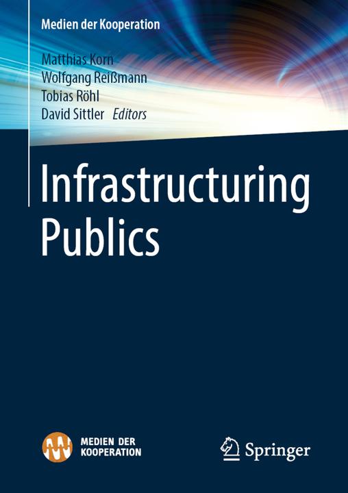 Produktbild Infrastructuring Publics (Matthias Korn, Wolfgang Reissmann, Tobias Röhl, David Sittler, 2019)