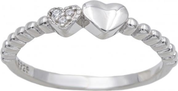Produktbild Passion Rhodinierter Silberring - Herz - Zirkonia - Gr. 54 (54)