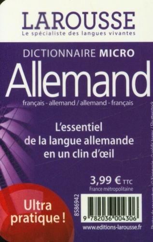 Produktbild Dictionnaire micro allemand : français-allemand, allemand-français (Collectif, Französisch)
