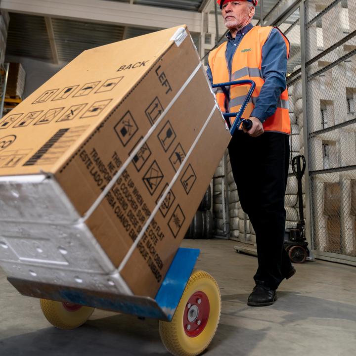 Produktbild Wiltec Schubkarren PU Rad 2.80/2.50-4 Vollgummi Polyurethan Reifen pannensicher