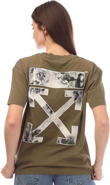 Actual product image Off Womens/Ladies Flock Chine Flower Arrow T-Shirt (36 D)