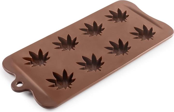 Produktbild Ibili Silikonformen Hanfmotiv Pralinen 10,5x21x2,5 cm Form zum Herstellen von Hanfschokolade