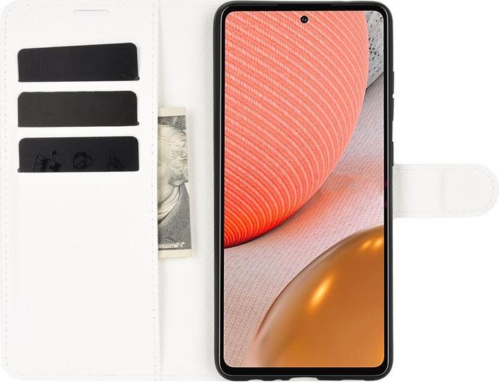 Actual product image Cover-Discount Galaxy A72 - leather case cover white