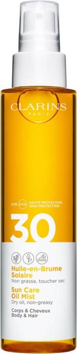 Actual product image Clarins Sun - Huile-en-Brume Solaire Corps & Cheveux SPF30 (Sun cream face, SPF 30, 150 ml, 190 g)