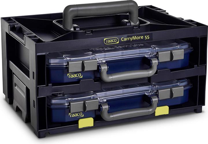 Actual product image Raaco CarryLite 55 assortment safe W386xD278xH195mm 16 per case Polypropylene, polycarbonate