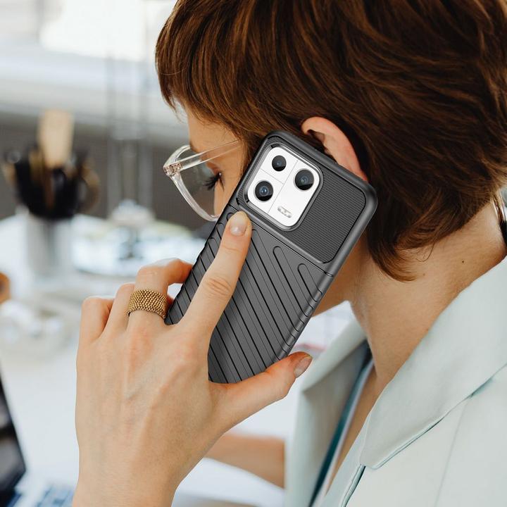 Actual product image Hurtel Thunder Case case for Xiaomi 13 silicone armor case black (Xiaomi 13)