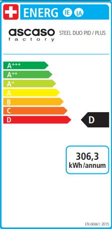Label énergétique Ascaso Steel Duo Plus