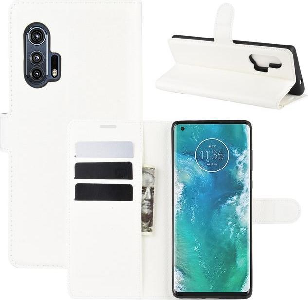 Actual product image MU Classic Litchi Leather Bookcover Series (Motorola Edge+)