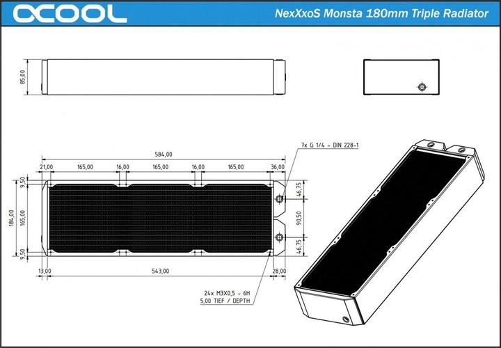Produktbild Alphacool NexXxoS Monsta 180mm Triple (180 mm)