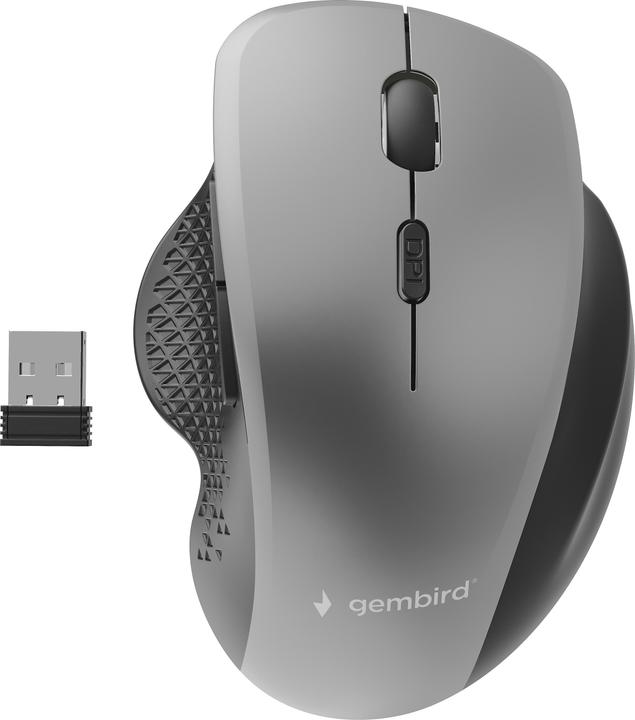 Actual product image Gembird MUSW-6B-02-BG 6-button Optical wireless mouse black-spacegrey (Wireless)