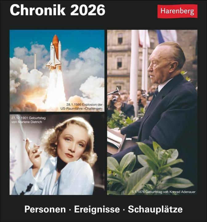 Image du produit Harenberg Chronik Tagesabreisskalender 2026 - Kulturkalender - Personen, Ereignisse, Schauplätze (Allemand)