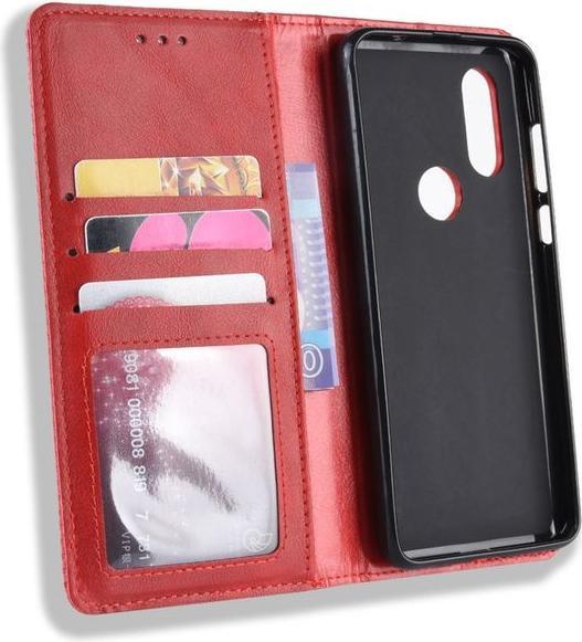 Produktbild MU Style Vintage Style Leder Bookcover Hülle (Motorola One Vision)