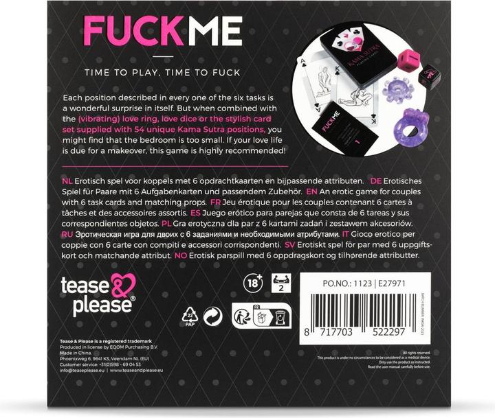 Immagine prodotto tease & please FuckMe (Mazzo di carte, Inglese, Tedesco, Italiano, Francese)