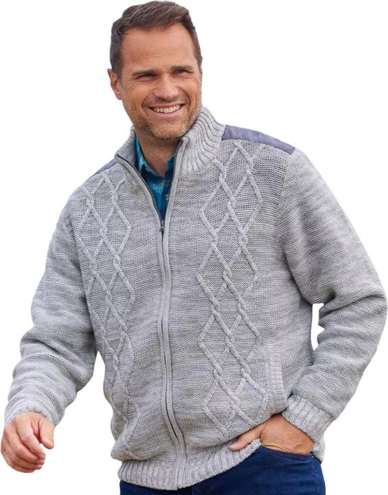 Produktbild Atlas For Men Gestrickte Jacke mit Fleecefutter (L)