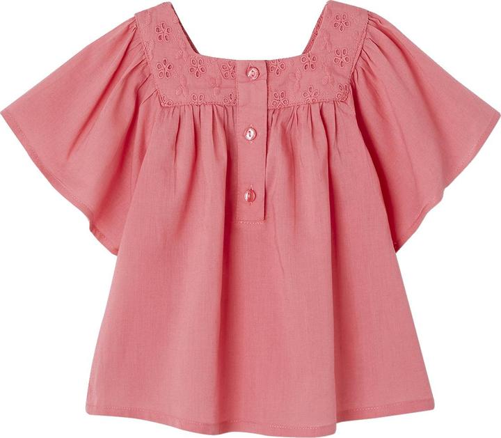 Vertbaudet Baby Bluse mit Lochstickerei