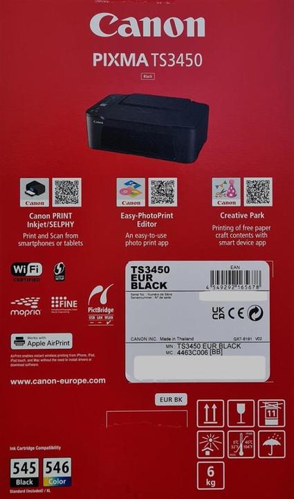 Actual product image Canon PIXMA TS3450 (Ink, Colour)