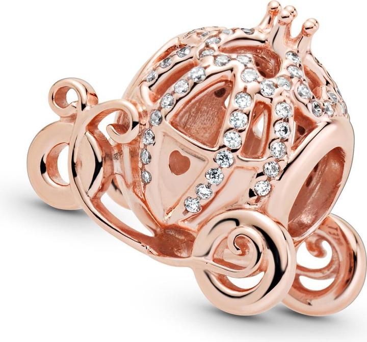 Image du produit Pandora Disney Rose Cendrillon Pumpkin Coach Charm (plaqué or rose, Métal)