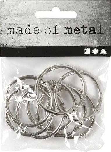 Actual product image Creativ Company Scharnierringe 32mm, Set mit 8 Stück, aus Metall