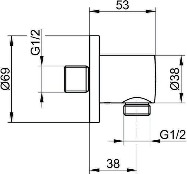 Produktbild Keuco Schlauchanschluss PLAN Rosette rund vc