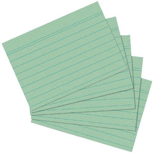 Image du produit Herlitz Fiches A6 lignées vertes (A6, 175 g/m², 100 x)