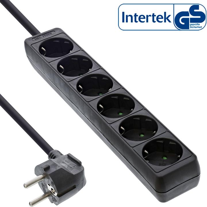 Produktbild InLine Steckdosenleiste (6 x, CEE 7/3, 3 m)