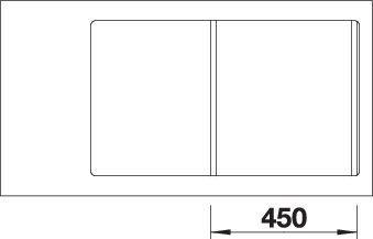 Actual product image Blanco Zenar 45 S-F (49.80 cm, 84.75 cm)