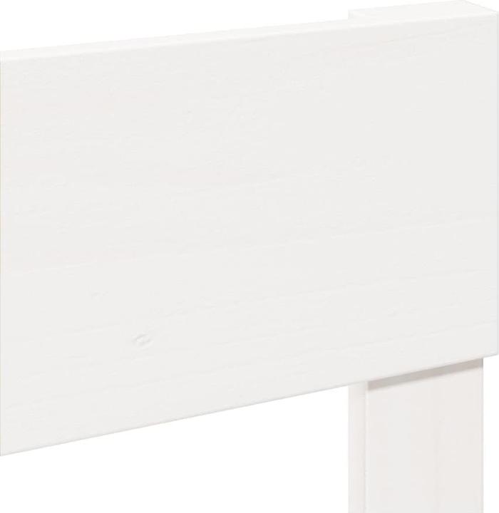 Produktbild VidaXL Massivholzbett Holzbett Bett Palettenbett Kopfteil Weiss 200x200cm Kiefer (200 x 200 cm)