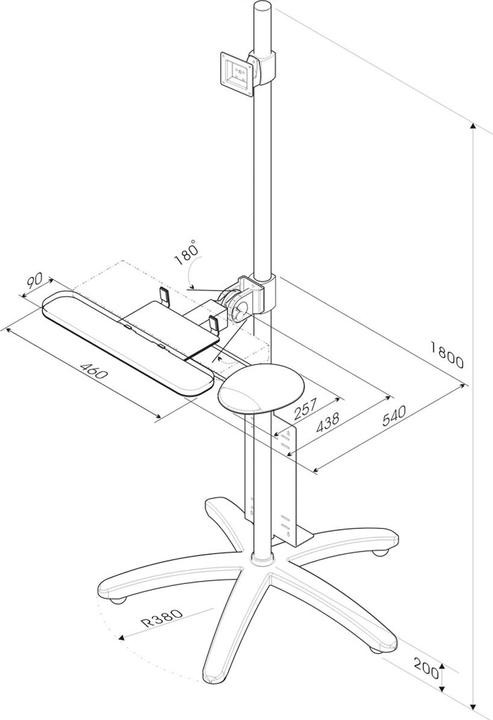 Immagine prodotto Roline Supporto rotante per PC/LCD