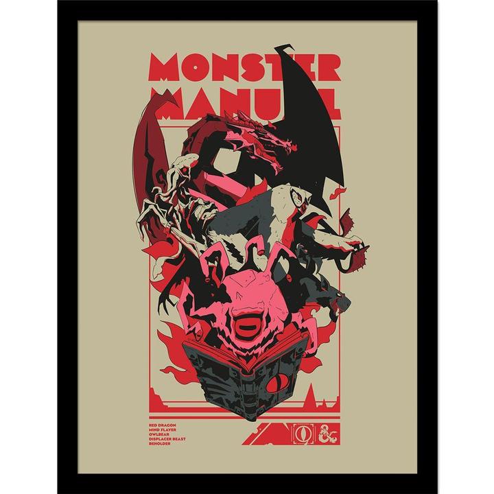 Produktbild Dungeons & Dragons Gerahmtes Poster Monster Manual 2 (40 x 30 cm)