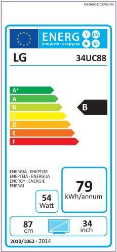 Energie-Label LG 34uc88-B (3440 x 1440 Pixel, 34")