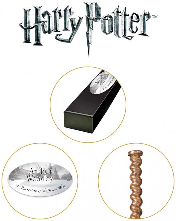 Actual product image Noble Collection Harry Potter Wand Arthur Weasley (Character Edition)